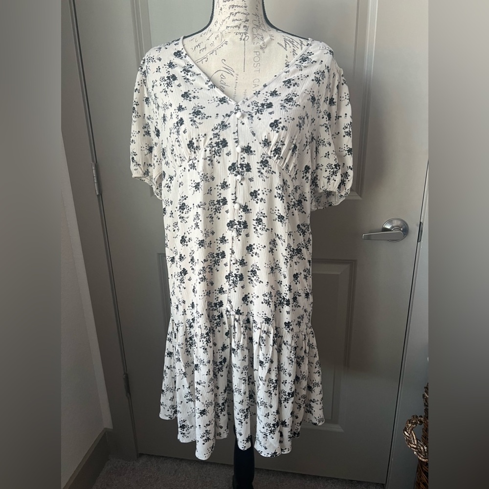 NWT Topshop Maternity Floral Gathered Tea Dress Floral